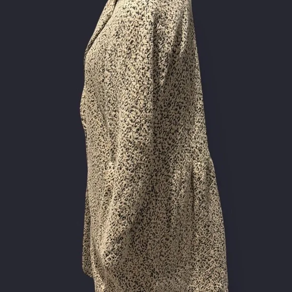 Anthropologie Cartonnier Rowan Leopard Blazer Small Cotton Metallic Jacket - Picture 4 of 8